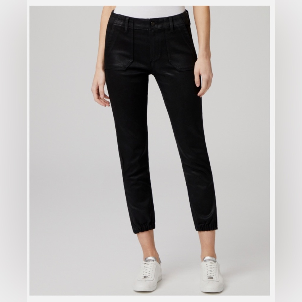 NWOT PAIGE Mayslie Jogger in Black Fog Luxe Coating - Picture 2 of 6